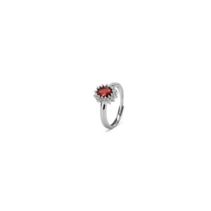 VERAMÉ Anello Kate Argento Rosso 12