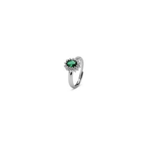VERAMÉ Anello Kate Argento Verde 12